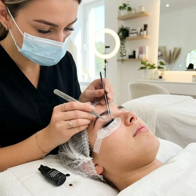 Eyelash extension service at City Nails + Beauty
