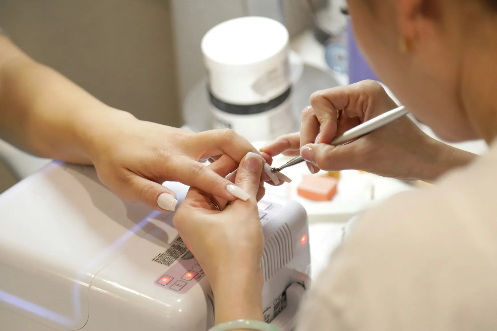 Salon service in progress at City Nails